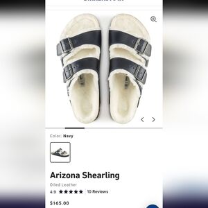 BIRKENSTOCK ARIZONA SHEARLING NAVY. EXCELLENT CLEAN CONDITION.